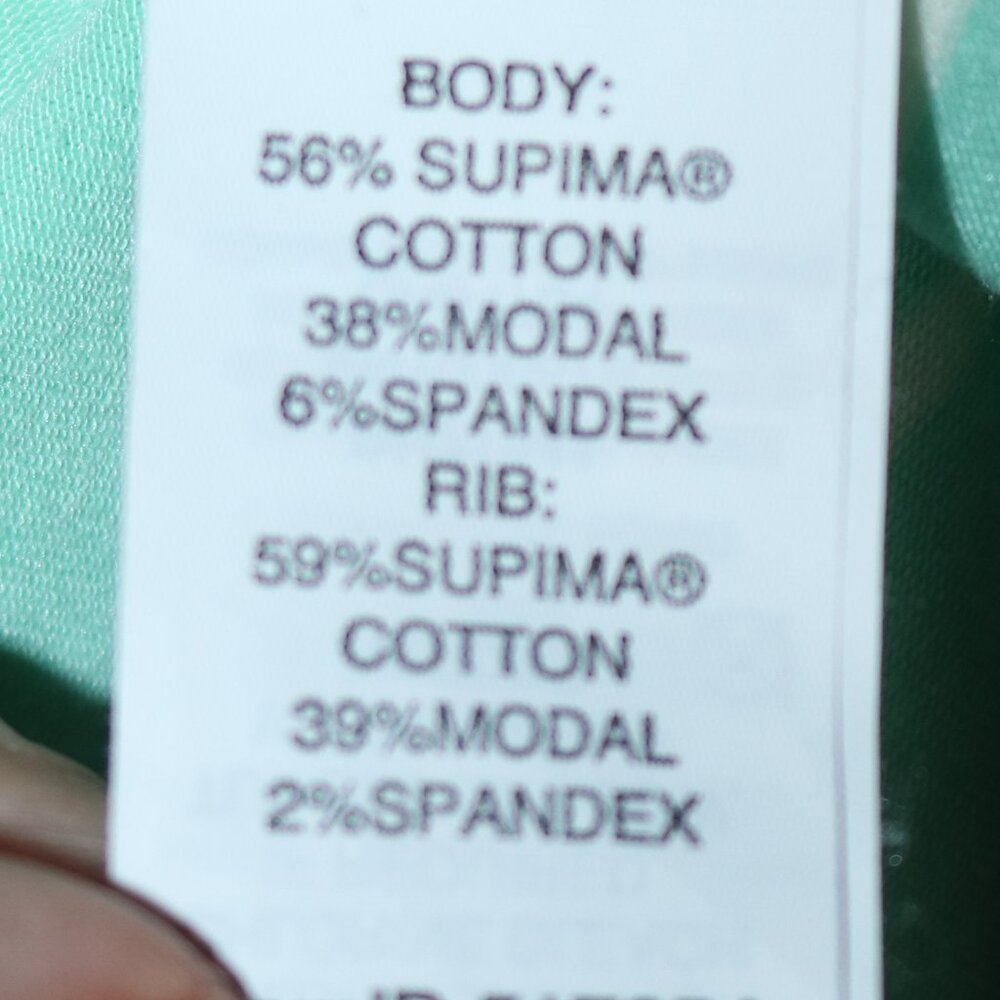 LL Bean Petite Mint w White Stripe Supima Modal Boatneck Long Sleeve Tee Sz LP - Picture 10 of 10